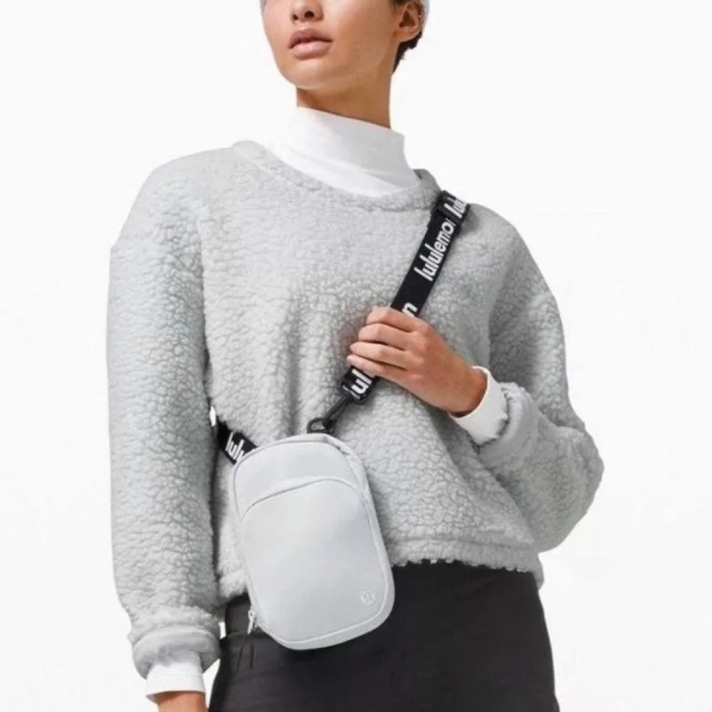 lululemon athletica Lululemon White Wool Whenever Crewneck Teddy Womens sweater